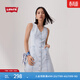 Levi's李維斯新款女士時(shí)尚休閑修身顯瘦淺色ins牛仔連衣裙 淺藍色 L