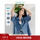 茵曼（INMAN）防曬涼感牛仔襯衫2025夏季女裝新款短袖寬松百搭萊賽爾襯衣 牛仔藍 M