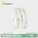 童泰（TONGTAI）嬰兒褲子夏季薄款男女寶寶長(cháng)褲休閑外出燈籠束口褲兒童防蚊褲 綠色（竹棉紗布） 100 cm