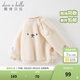 戴維貝拉（DAVE＆BELLA）男童卡通衛衣秋冬兒童衣服洋氣男寶寶套頭衫小童上衣幼兒服裝 米白 100 cm（建議身高90-100cm）