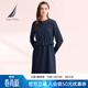 諾帝卡（NAUTICA）【商場(chǎng)同款】女裝春夏新款萊賽爾親膚透氣休閑連衣裙女41DO01 淺藏青色40S XL
