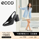 愛(ài)步（ECCO）包頭涼鞋女 夏季優(yōu)雅媽媽百搭透氣粗跟高跟鞋 雕塑222713 黑色22271301001 38