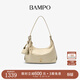 半坡飾族（bampo）金元包大號 頭層牛皮hobo包單肩包秋冬新款斜挎腋下包女38禮物 茯苓白112