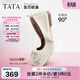 他她（TATA）生巧奶油裸色平底鞋女軟底舒適真皮單鞋女方扣護士鞋百搭 米白[膚感牛皮]-XGJ01 38