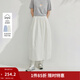 茵曼（INMAN）純棉府綢半身裙2026夏季女裝新款法式松緊腰寬松顯瘦氣質(zhì)裙子 珍珠白 S
