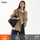 fano studios范洛Fano復古經(jīng)典廓形老錢(qián)風(fēng)肩章可拆卸氣質(zhì)短款風(fēng)衣外套女小個(gè)子 卡其色第二批 S