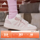 adidas ENTRAP美式校園風(fēng)運動(dòng)少年感復古籃球風(fēng)板鞋男女阿迪達斯   白色/粉色   38