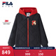 FILA【新雪麗棉】斐樂(lè )兒童棉服2026春新款男中大童連帽外套新年款 傳奇藍-NV 150