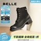 百麗（Belle）戶(hù)外時(shí)尚羊皮馬丁靴女商場(chǎng)同款舒適短靴3NW40DD5 黑色-單里 38 (240mm)