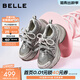 百麗（Belle）張凌赫周雨彤同款藍鯨老爹鞋女26夏新款商場(chǎng)厚底休閑鞋E8X1D預售 灰色低幫-單里【邢菲同款】 36