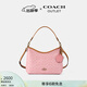 蔻馳（COACH）奧萊女士女包經(jīng)典標志LAUREL 31號流浪包單肩包斜挎包腋下包禮物 塵粉色