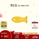 潮宏基 黃金上岸錦鯉轉運珠足金富貴小金魚(yú)串珠女送寶寶禮物 單串珠