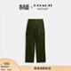 蔻馳（COACH）奧萊男士燈芯絨工裝褲長(cháng)褲子顯瘦舒適通勤百搭 橄欖綠 30