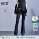 日著(zhù)原創(chuàng  )設計女褲夏季新款 微喇叭褲型外穿薄款打底褲 沉浸黑 S