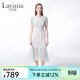 Lavinia Club拉維妮婭雪紡碎花仙女裙2025夏季新品法式V領(lǐng)OL氣質(zhì)連衣裙Q53L106 米底印花 L 170/92A
