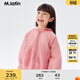 M.Latin/【商場(chǎng)同款】馬拉丁兒童外套春秋新款女大童蝙蝠袖繡花夾克 玫粉紅 140