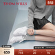 THOM WILLS【邢菲同款】真皮小白鞋女運動(dòng)休閑鞋女士冬季百搭白色板鞋WG021 白色WG021-3 37 /5.5碼