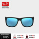 雷朋（RayBan）雷朋太陽(yáng)鏡男女款方形前衛墨鏡潮流彩膜反光鏡面0RB4165F可定制 622/55黑色鏡框藍色反光鏡片 尺寸58