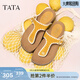 他她（TATA）復古休閑夾腳拖鞋女鞋氣質(zhì)厚底涼鞋秋季新款7GN02BT5 黃色 37