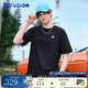 斐樂(lè )（FILA）FUSION潮牌情侶多彩短袖T恤新款男女短T時(shí)尚大logo短袖 正黑色-BK 2XL 185/104A 【寬松版型】