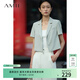 AMII女裝2026夏季新款翻駁領(lǐng)一?？蹧龈卸炭疃绦湮餮b女西服正 抹茶綠 L 165/88A