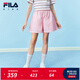 FILA斐樂(lè )兒童童裝短褲2026年夏季新款女中大童梭織五分褲 紅紫色-PU 130