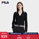 FILA 斐樂(lè )官方女士編織外套2026春新款休閑假兩件學(xué)院風(fēng)毛衣開(kāi)衫 傳奇藍-NV M 165/84A/M