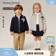 Teenie Weenie Kids小熊童裝26年新款男女寶寶學(xué)院風(fēng)翻領(lǐng)按扣外套 藏青色 110 cm
