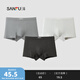 三?！究咕咳Ｄ惺?jì)妊澕兠抟d輕薄透氣男生四角平角褲男款486723 組合6-淺灰+深灰+米白 3條 2XL
