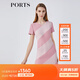 PORTS寶姿春夏新品女裝短袖中長(cháng)連衣裙LM8D134KWB008 丁香紫 M (6)