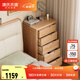 源氏木語(yǔ)全實(shí)木斗柜簡(jiǎn)約現代高斗柜北歐橡木儲物柜小戶(hù)型多規格收納柜 【2】(原木色)0.57米五斗柜