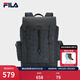 FILA【黑武士】斐樂(lè )官方2026新款男時(shí)尚休閑翻蓋背包電腦雙肩包 正黑色-BK XS