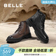 百麗（Belle）男商場(chǎng)同款休閑馬丁靴工裝靴加絨8CQ01DD3 棕色單里 40 (250mm)