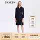 PORTS寶姿女裝長(cháng)袖OL風(fēng)職場(chǎng)收腰連衣裙ALN9D030JCF036 丈青 XL (10)