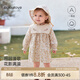 babylove女寶寶連衣裙春秋純棉嬰幼兒外出洋氣碎花裙子花梔漫歌 花梔漫歌 90