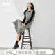 對白法式富家千金小香風(fēng)套裝裙女2025秋冬新款馬甲半身裙兩件套 冰河灰 S