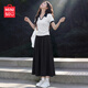 名創優品（MINISO）休閑套裝女2026新款polo領短袖九分山本裙褲小個子夏季穿搭一整套