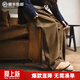 馬登卡其色燈芯絨休閑復古氣球褲顯瘦直筒闊腿燈籠長(cháng)褲子女士春 卡其色 （寬松版型 可拍小一碼） S