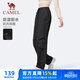 駱駝（CAMEL）加絨工裝褲男女防潑水直筒傘兵運動(dòng)褲 J35CAYL6024 幻影黑 XXL