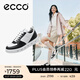 愛(ài)步（ECCO）板鞋女 時(shí)尚潮流百搭經(jīng)典軟面舒適休閑運動(dòng)鞋女鞋 街頭209713 黑色白色20971350669 37 (235mm)
