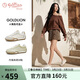 金利來(lái)（Goldlion）女鞋2026春新款復古內增高德訓鞋厚底運動(dòng)休閑鞋G678610182米白37