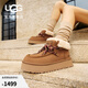 UGG秋季女士時(shí)尚舒適純色圓頭厚底保暖系帶休閑懶人鞋 1143954 CHE | 栗色 40 40碼及以下建議拍大一碼