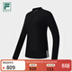 斐樂(lè ) 斐樂(lè )官方女子編織衫2025冬季新款高爾夫運動(dòng)修身半拉鏈毛衣 深黑-BK M 165/84A/M