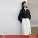 顏域系帶黑色波點(diǎn)襯衫女裝2024新款春季通勤長(cháng)袖襯衣內搭小衫上衣 黑波點(diǎn) XL