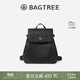BAGTREE包包樹(shù)采風(fēng)包雙肩包大容量通勤包真皮女士旅行包背包 黑色 高級小眾