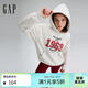 蓋璞（GAP）女裝2026春季新款logo刺繡膠印組合寬松連帽衛衣上衣859245