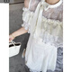 詩(shī)丹蕊蕾絲甜美設計斗篷連衣裙氣質(zhì)夏季2026新款蝴蝶結短袖收腰顯瘦長(cháng)裙 米杏色 均碼 【可備注碼數】