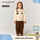Teenie Weenie Kids小熊童裝25年秋冬男女寶加絨連帽衛衣開(kāi)衫外套 米白色 110 cm
