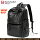羅梅達爾（Rommedal）頭層牛皮雙肩包男大容量旅行包男士雙肩包電腦包商務(wù)背包雙肩包 黑色【京倉次日達】高43*寬30*厚15cm