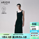 艾諾絲雅詩(shī)【商場(chǎng)同款】春秋新品三醋酸法式絲絨連衣裙背心裙女40129051 黑色 M